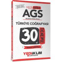 Yediiklim Yayınları 2025 MEB AGS Türkiye Coğrafyası Tamamı Çözümlü 30 Deneme