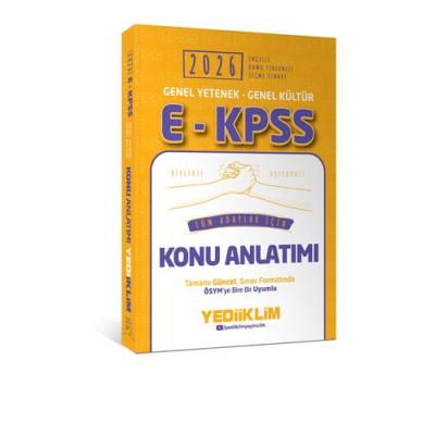 Yediiklim Yayınları 2026 E KPSS Genel Yetenek Genel Kültür Tüm Adaylar İçin Konu Anlatımı