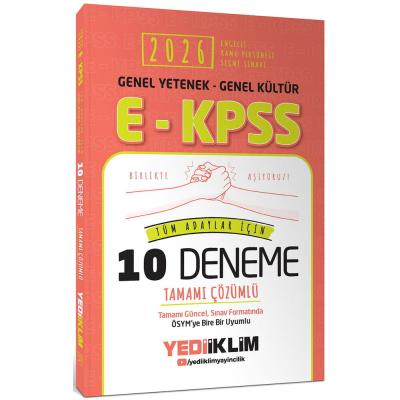 Yediiklim Yayınları 2026 E KPSS Genel Yetenek Genel Kültür Tüm Adaylar İçin Tamamı Çözümlü 10 Deneme