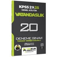 Yediiklim Yayınları 2025 KPSS Genel Kültür Atölye Serisi Vatandaşlık Tamamı Video Çözümlü 20 Deneme Sınavı