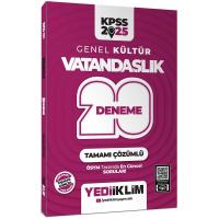 Yediiklim Yayınları 2025 KPSS Genel Kültür Vatandaşlık Tamamı Çözümlü 20 Deneme
