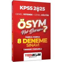 Yediiklim Yayınları 2025 KPSS Genel Yetenek Genel Kültür ÖSYM Ne Sorar Tamamı Çözümlü 8 Fasikül Deneme Sınavı