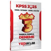 Yediiklim Yayınları 2025 KPSS Genel Yetenek Genel Kültür Tamamı Çözümlü Fasikül Fasikül 3 Yıldız Deneme