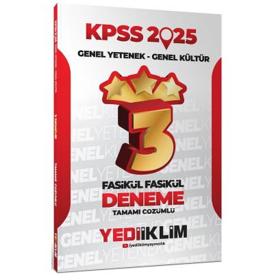 Yediiklim Yayınları 2025 KPSS Genel Yetenek Genel Kültür Tamamı Çözümlü Fasikül Fasikül 3 Yıldız Deneme
