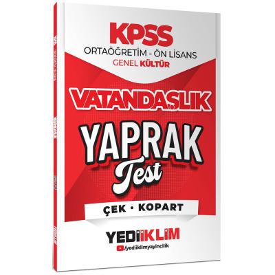 Yediiklim 2026 KPSS Ortaöğretim Ön Lisans Vatandaşlık Çek Kopart Yaprak Test