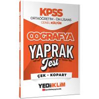 Yediiklim 2026 KPSS Ortaöğretim Ön Lisans Coğrafya Çek Kopart Yaprak Test