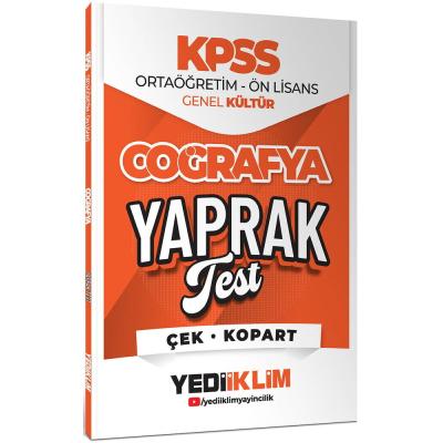 Yediiklim 2026 KPSS Ortaöğretim Ön Lisans Coğrafya Çek Kopart Yaprak Test