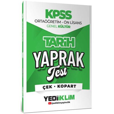 Yediiklim 2026 KPSS Ortaöğretim Ön Lisans Tarih Çek Kopart Yaprak Test