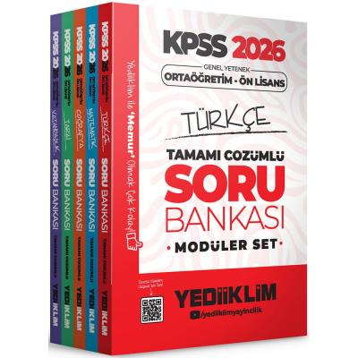 Yediiklim Yayınları 2026 KPSS Ortaöğretim Ön Lisans Genel Yetenek Genel Kültür Tamamı Çözümlü Modüler Soru Bankası Seti
