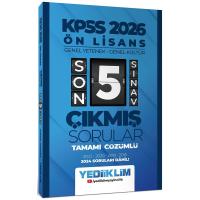Yediiklim Yayınları 2026 Ön Lisans Genel Yetenek - Genel Kültür Tamamı Çözümlü Son 5 Sınav Çıkmış Sorular 2024 Soruları Dahil
