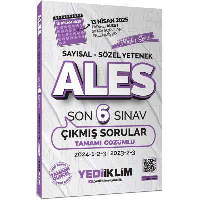 Yediiklim Yayınları ALES Master Serisi Sayısal Sözel Yetenek Tamamı Çözümlü Son 6 Sınav Çıkmış Sorular