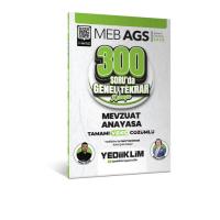 Yediiklim Yayınları 2025 MEB AGS Mevzuat Anayasa 300 Soruda Tamamı Video Çözümlü Genel Tekrar Kamp