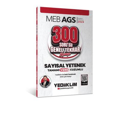 Yediiklim Yayınları 2025 MEB AGS Sayısal Yetenek 300 Soruda Tamamı Video Çözümlü Genel Tekrar Kampı