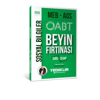 Yediiklim Yayınları 2025 MEB AGS ÖABT Sosyal Bİlgiler Öğretmenliği Beyin Fırtınası (Soru-Cevap)