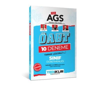 Yediiklim Yayınları 2025 MEB AGS ÖABT Sınıf Öğretmenliği Tamamı Çözümlü 10 Deneme Sınavı