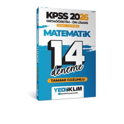 Yediiklim Yayınları 2026 KPSS Ortaöğretim Ön Lisans Genel Yetenek Matematik Tamamı Çözümlü 14 Deneme