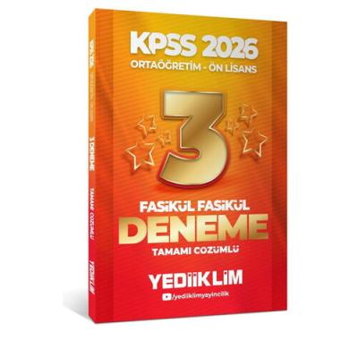 Yediiklim Yayınları 2026 KPSS Ortaöğretim-Önlisans Genel Yetenek Genel Kültür Tamamı Çözümlü 3 Yıldız Fasikül Deneme
