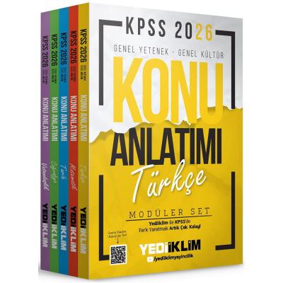 Yediiklim Yayınları 2026 KPSS Genel Yetenek - Genel Kültür Konu Anlatımı Modüler Set ( 5 Kitap)
