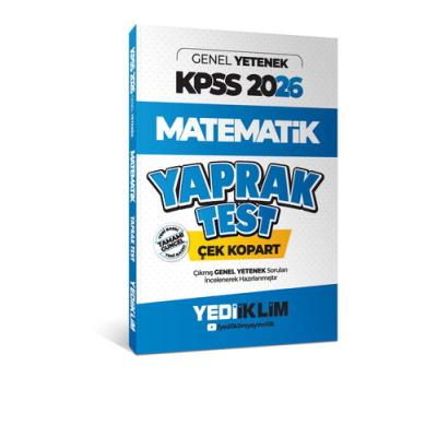 Yediiklim Yayınları 2026 KPSS Genel Yetenek Matematik Çek Kopart Yaprak Test