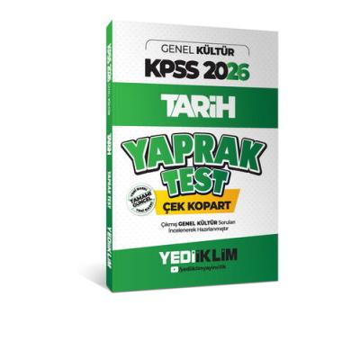 Yediiklim Yayınları 2026 KPSS Genel Kültür Tarih Çek Kopart Yaprak Test