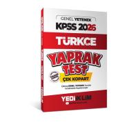 Yediiklim Yayınları 2026 KPSS Genel Yetenek Türkçe Çek Kopart Yaprak Test