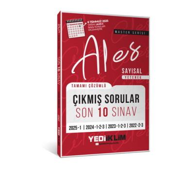 Yediiklim Yayınları  ALES Master Serisi Sayısal Yetenek Tamamı Çözümlü Son 10 Sınav Çıkmış Sorular (6 Temmuz 2025 Ales-2 Ekli)