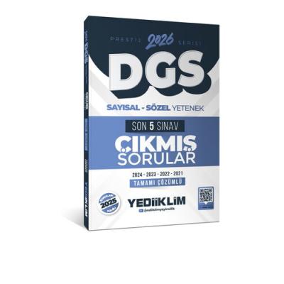 Yediiklim Yayınları 2026 DGS Prestij Serisi Sayısal Sözel Yetenek Tamamı Çözümlü Son 5 Sınav Çıkmış Sorular