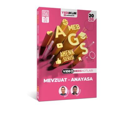 Yediiklim Yayınları 2026 MEB AGS Ahenk Serisi Mevzuat - Anayasa Video Ders Notları