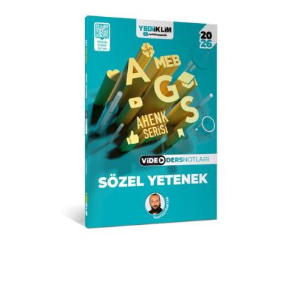 Yediiklim Yayınları 2026 MEB AGS Ahenk Serisi Sözel Yetenek Video Ders Notları