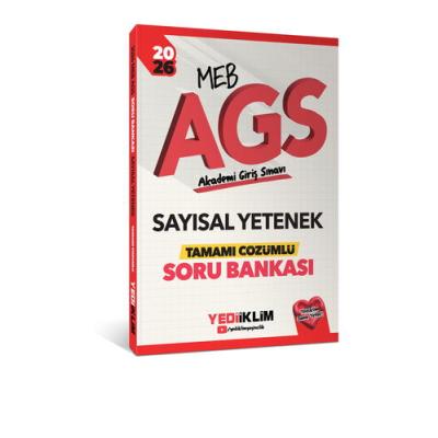 Yediiklim Yayınları 2026  MEB AGS Sayısal Yetenek Tamamı Çözümlü Soru Bankası
