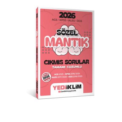 Yediiklim Yayınları 2026 AGS KPSS ALES DGS Sözel Mantık Tamamı Çözümlü Çıkmış Sorular