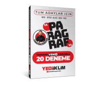 Yediiklim Yayınları AGS KPSS ALES DGS YKS Tüm Adaylar İçin Paragraf Tamamı Video Çözümlü 20 Deneme