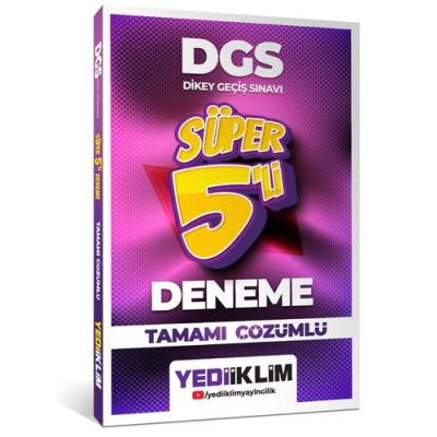 Yediiklim Yayınları 2026 DGS Tamamı Çözümlü Süper 5'li Deneme