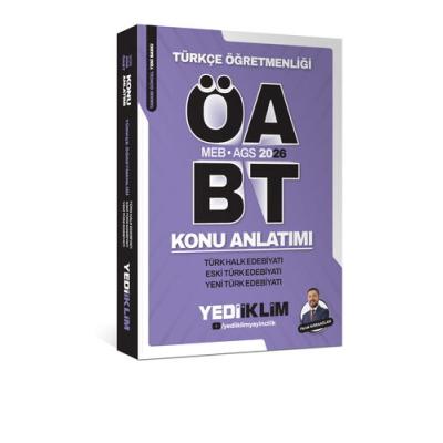Yediiklim Yayınları 2026 MEB AGS ÖABT Türkçe Öğretmenliği Türk Halk Edebiyatı Eski Türk Edebiyatı Yeni Türk Edebiyatı Konu Anlatımı