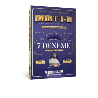 Yediiklim Yayınları Diyanet İşleri Başkanlığı DHBT I-II Ortaöğretim - Önlisans - Lisans Tamamı Çözümlü 7 Deneme   