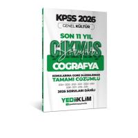 Yediiklim 2026 KPSS Genel Kültür Coğrafya Konularına Göre Tamamı Çözümlü Son 11 Yıl Çıkmış Sorular