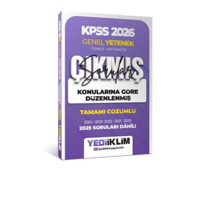 Yediiklim 2026 KPSS Genel Yetenek Konularına Göre Düzenlenmiş Tamamı Çözümlü Çıkmış Sorular