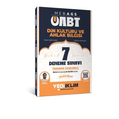 Yediiklim Yayınları  MEB AGS ÖABT Din Kültürü Ve Ahlak Bilgisi Tamamı Çözümlü 7 Deneme Sınavı 