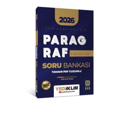 Yediiklim Yayınları 2026 Tüm Adaylar İçin Paragraf Premium Tamamı Çözümlü Soru Bankası