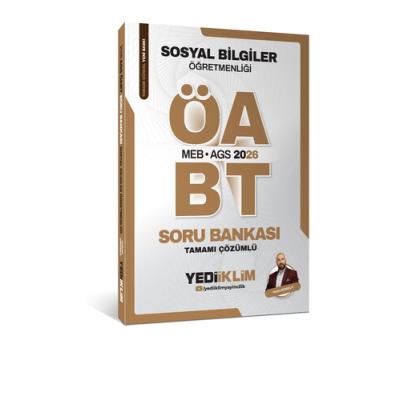 Yediiklim Yayınları 2026 MEB AGS ÖABT Sosyal Bilgiler Öğretmenliği Tamamı Çözümlü Soru Bankası