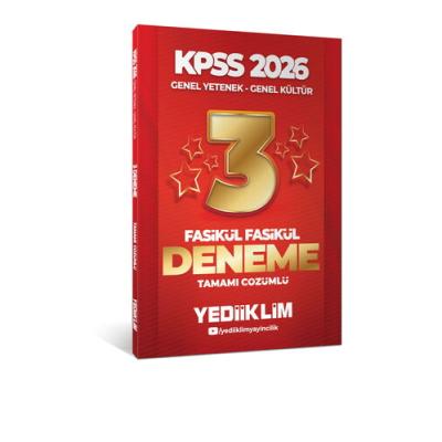 Yediiklim Yayınları 2026 KPSS Genel Yetenek Genel Kültür Tamamı Çözümlü Fasikül Fasikül 3 Yıldız Deneme