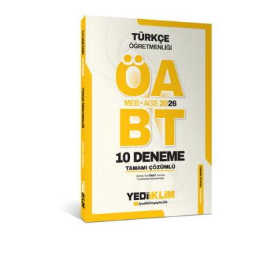 Yediiklim Yayınları 2026 AGS ÖABT Türkçe Öğretmenliği Tamamı Çözümlü 10 Deneme Sınavı