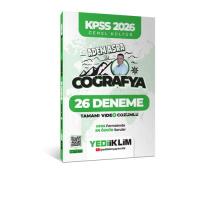 Yediiklim Yayınları KPSS 2026 Genel Kültür Adem Asra ile Coğrafya Tamamı Video Çözümlü 26 Deneme
