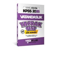 Yediiklim Yayınları 2026 KPSS Genel Kültür Vatandaşlık Çek Kopart Yaprak Test