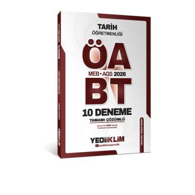 Yediiklim Yayınları 2026 MEB AGS ÖABT Tarih Öğretmenliği Tamamı Çözümlü 10 Deneme Sınavı