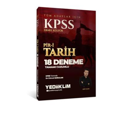 Yediiklim Yayınları KPSS GK Tüm Adaylar İçin Tamamı Çözümlü Pir-i Tarih 18 Deneme