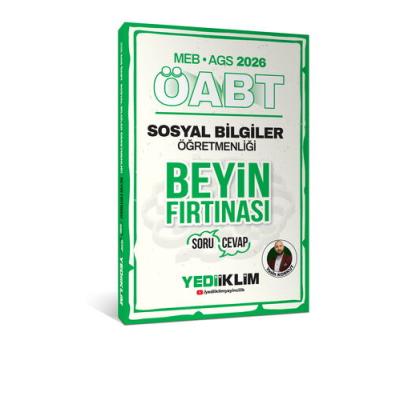 Yediiklim Yayınları 2026 MEB AGS ÖABT Sosyal Bilgiler Öğretmenliği Beyin Fırtınası Soru Cevap