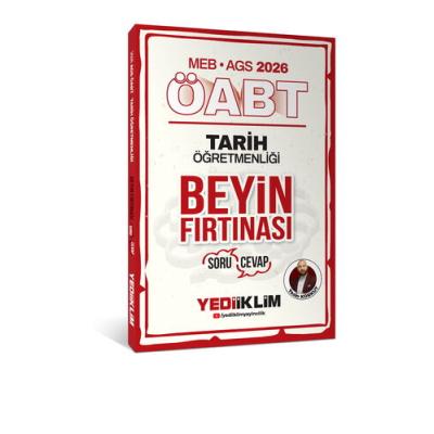 Yediiklim Yayınları 2026 MEB AGS ÖABT Tarih Öğretmenliği Beyin Fırtınası Soru Cevap