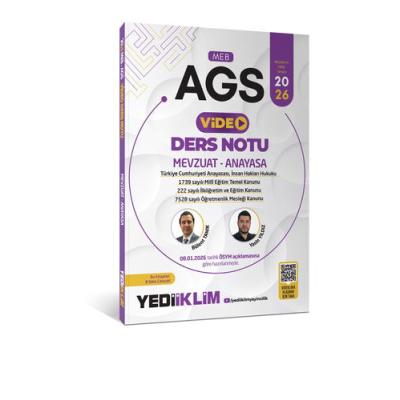 Yediiklim Yayınları 2026 MEB AGS Mevzuat ve Anayasa Video Anlatımlı Ders Notu