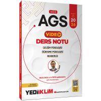 Yediiklim Yayınları 2026 MEB AGS Gelişim Psikolojisi Öğrenme Psikolojisi ve Rehberlik Video Anlatımlı Ders Notu